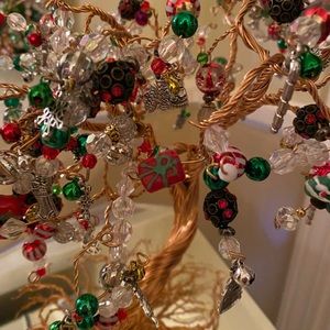 Christmas decorated tree.